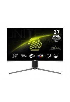 Монітор MSI 27" MAG 27CQ6PF VA Black Curved 180Hz