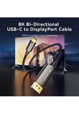 Кабель Vention USB Type-C - DisplayPort (M/M), 0.5 м, Black (CRFBD)