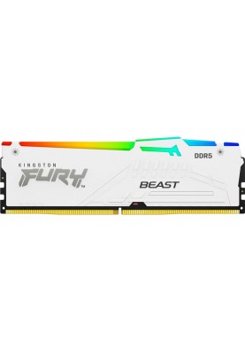 Модуль пам`ятi DDR5 16GB/5600 Kingston Fury Beast White RGB (KF556C36BWEA-16)