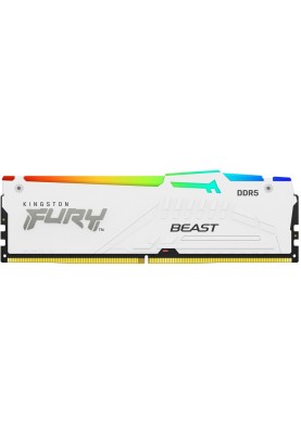 Модуль пам`ятi DDR5 2х16GB/6400 Kingston Fury Beast White RGB (KF564C32BWEK2-32)