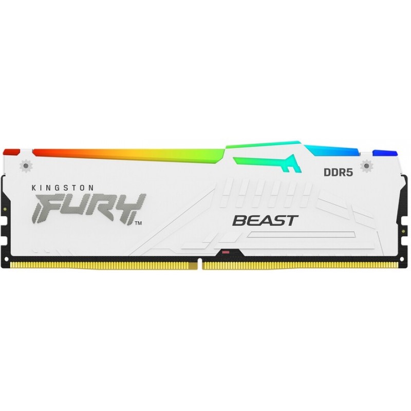 Модуль пам`ятi DDR5 2х16GB/6400 Kingston Fury Beast White RGB (KF564C32BWEK2-32)