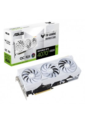 Відеокарта GF RTX 4070 Ti Super 16GB GDDR6X TUF Gaming OC White Asus (TUF-RTX4070TIS-O16G-WHITE-GAMING)