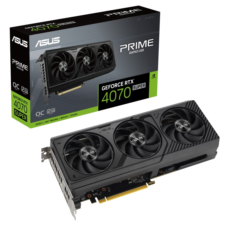 Відеокарта GF RTX 4070 Super 12GB GDDR6X Prime OC Asus (PRIME-RTX4070S-O12G)