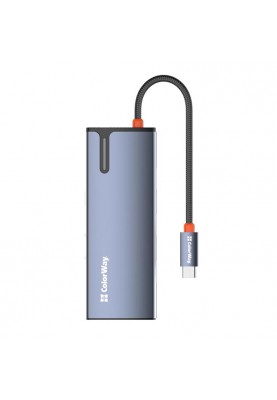 Док-станція ColorWay USB-C 5-в-1 Type C PD 100W/USB3.0х3/HDMI 4К (CW-HUB01)