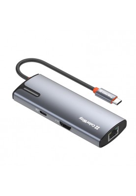 Док-станція СolorWay USB-C 6-в-1 Type C PD 100W/USB3.0х3/HDMI 4К/RJ45 (CW-HUB02)