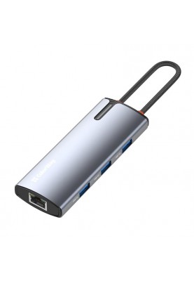 Док-станція СolorWay USB-C 6-в-1 Type C PD 100W/USB3.0х3/HDMI 4К/RJ45 (CW-HUB02)