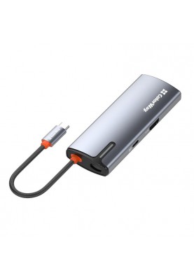 Док-станція СolorWay USB-C 6-в-1 Type C PD 100W/USB3.0х3/HDMI 4К/RJ45 (CW-HUB02)