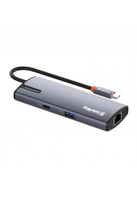 Док-станція СolorWay USB-C 6-в-1 Type C PD 100W/USB3.0х3/USB2.0/RJ45 (CW-HUB03)