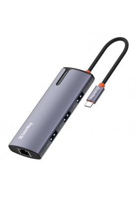 Док-станція СolorWay USB-C 6-в-1 Type C PD 100W/USB3.0х3/USB2.0/RJ45 (CW-HUB03)