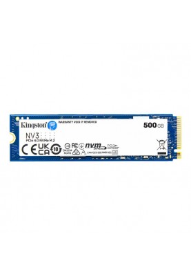 Накопичувач SSD  500GB M.2 NVMe Kingston NV3 M.2 2280 PCIe Gen4.0 x4 (SNV3S/500G)