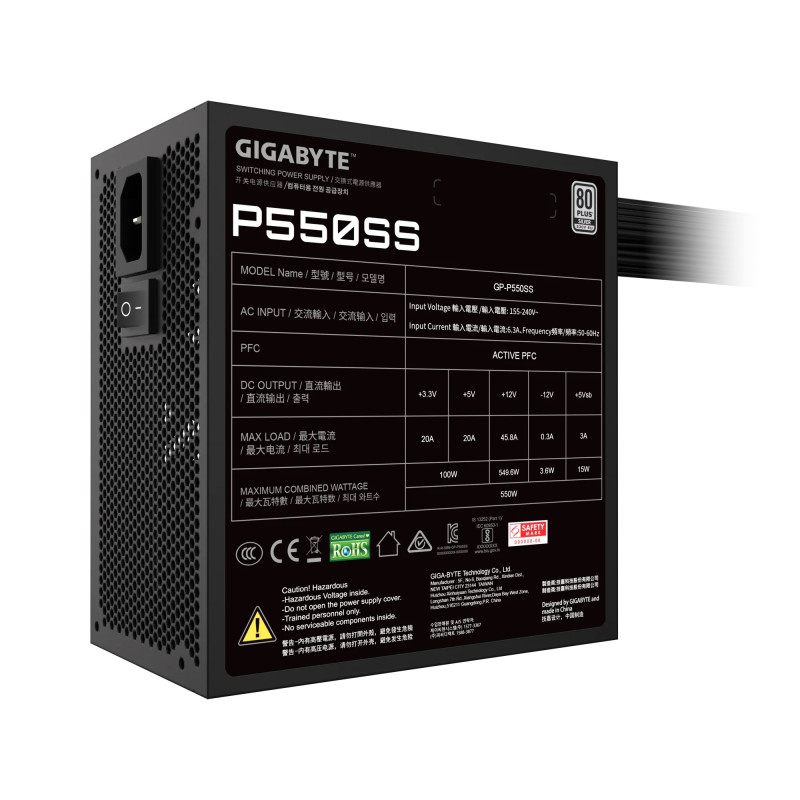 Блок живлення Gigabyte 550W GP-P550SS