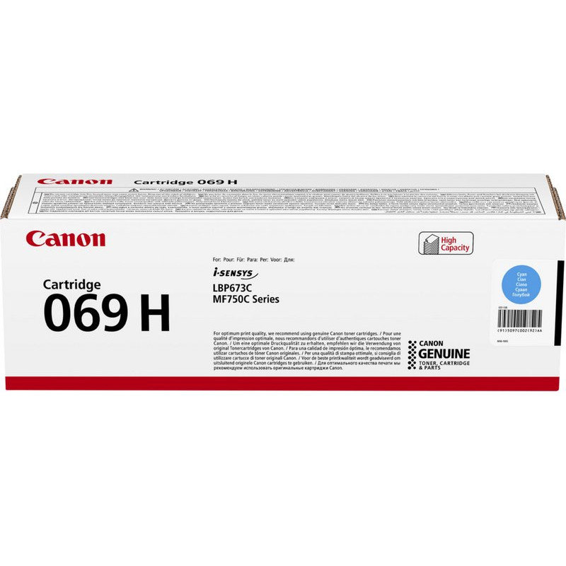 Картридж для Canon (069H) MF752Cdw Cyan (5097C002)