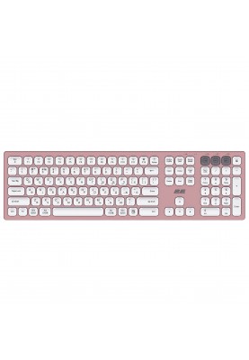 Клавіатура бездротова 2E KS270 WL/BT EN/UKR Pink/White (2E-KS270WBPN_UA)