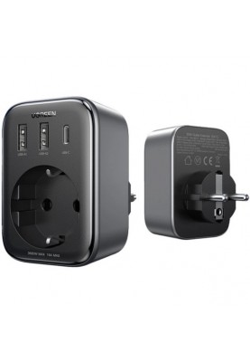 Зарядний пристрій Ugreen CD314 30W Outlet Extender (2хUSB-A+USB-C) Black (90613)