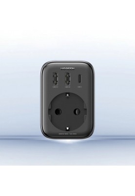 Зарядний пристрій Ugreen CD314 30W Outlet Extender (2хUSB-A+USB-C) Black (90613)