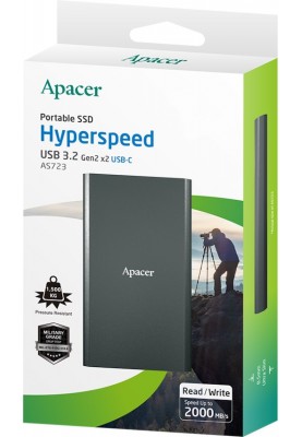 Накопичувач зовнішній SSD USB 512GB Apacer S723B (AP512GAS723B-1)