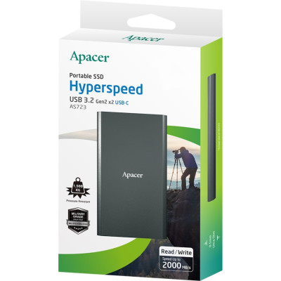 Накопичувач зовнішній SSD USB 1.0TB Apacer S723B (AP1TBAS723B-1)