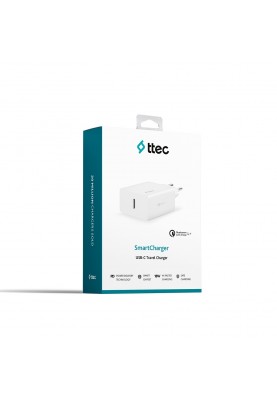 Мережевий зарядний пристрій Ttec SmartCharger USB-C/Lightning /20Вт White (2SCS22BL)