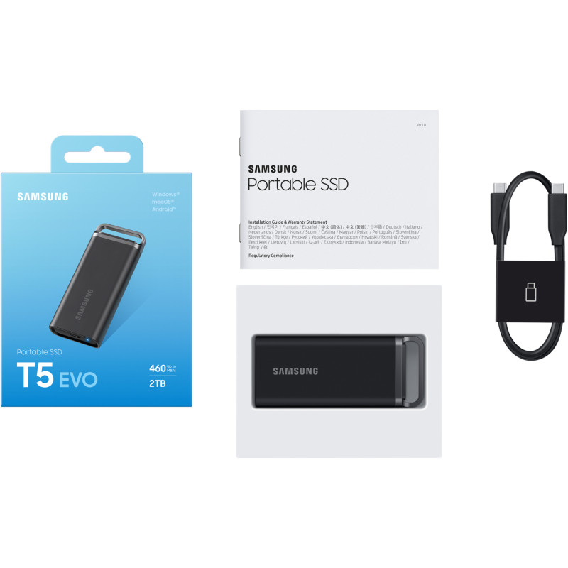 Накопичувач зовнівній SSD 2.5" USB 2.0TB Samsung T5 EVO (MU-PH2T0S/EU)