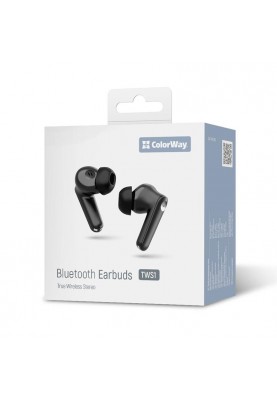 Bluetooth-гарнітура СolorWay Slim TWS-1 Earbuds Long Life Black (CW-TWS1BK1)