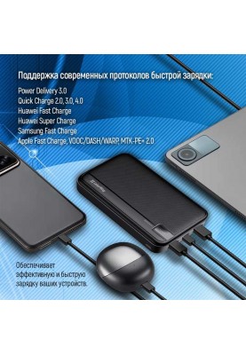 Універсальна мобільна батарея ColorWay High-power 20000mAh Black (CW-PB200LPA4BK-PD)