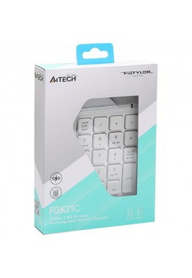 Клавіатура цифрова A4Tech Fstyler FGK21C White