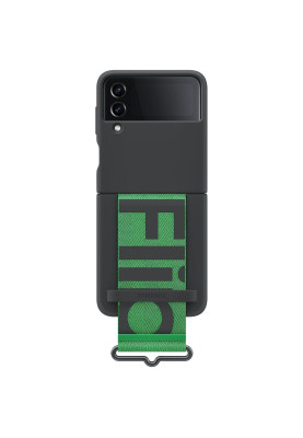 Чохол-накладка Samsung Silicone Cover with Strap для Samsung Galaxy Flip 4 SM-F721 Black (EF-GF721TBEGUA)