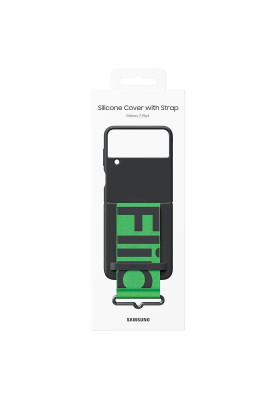 Чохол-накладка Samsung Silicone Cover with Strap для Samsung Galaxy Flip 4 SM-F721 Black (EF-GF721TBEGUA)