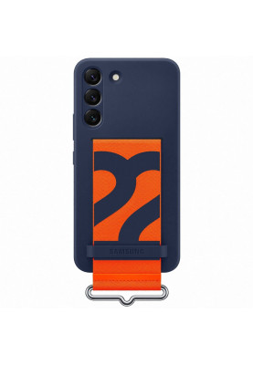 Чохол-накладка Samsung Silicone Cover with Strap для Samsung Galaxy S22 SM-S901 Navy (EF-GS901TNEGRU)