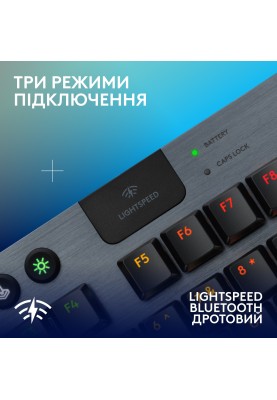 Клавiатура бездротова Logitech G915 X Lightspeed TKL Wireless Clicky Black (920-012757)