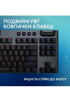 Клавiатура бездротова Logitech G915 X Lightspeed TKL Wireless Clicky Black (920-012757)