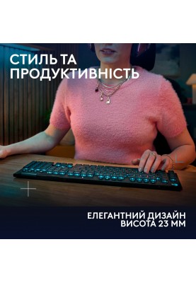 Клавiатура бездротова Logitech G915 X Lightspeed Wireless Clicky Black (920-012709)