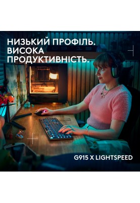 Клавiатура бездротова Logitech G915 X Lightspeed Wireless Clicky Black (920-012709)