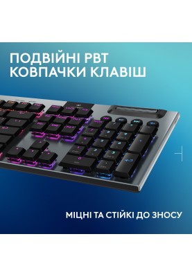 Клавiатура бездротова Logitech G915 X Lightspeed Wireless Clicky Black (920-012709)