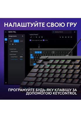 Клавiатура Logitech G515 TKL Black (920-012872)