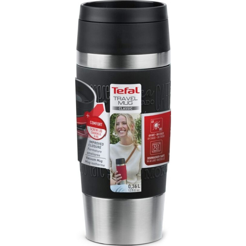 Термочашка Tefal Travel Mug Classic 360 мл Black (N2020210)