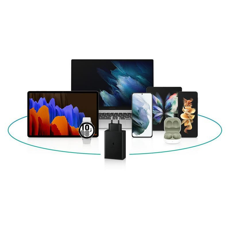 Мережевий зарядний пристрій Samsung Trio 65W Black (EP-T6530NBEGEU)