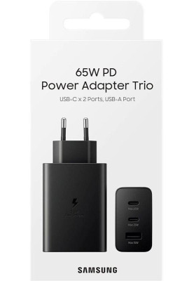 Мережевий зарядний пристрій Samsung Trio 65W Black (EP-T6530NBEGEU)