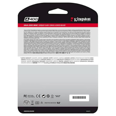 Накопичувач SSD 240GB Kingston SSDNow A400 2.5" SATAIII TLC (SA400S37/240G) Накопичувач SSD 240GB Kingston SSDNow A400 2.5" SATAIII TLC (SA400S37/240G)