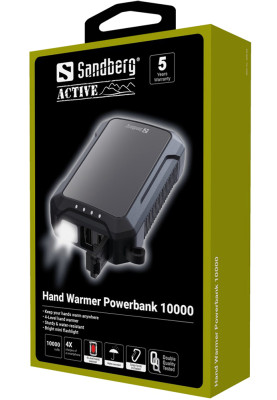 Універсальна мобільна батарея Sandberg Hand Warmer Powerbank 10000mAh Black (420-65)