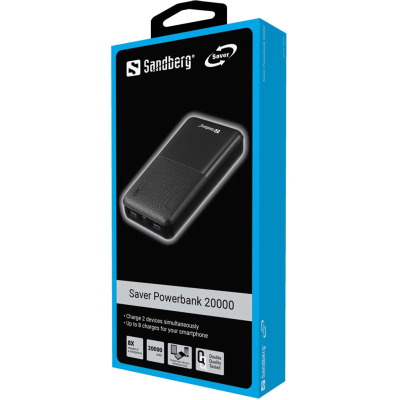 Універсальна мобільна батарея Sandberg Saver 20000mAh Black (320-42)