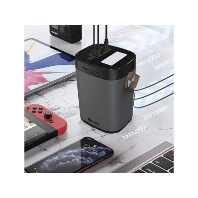 Універсальна мобільна батарея Sandberg Powerbank 60000mAh PD 20W Silver (420-71)