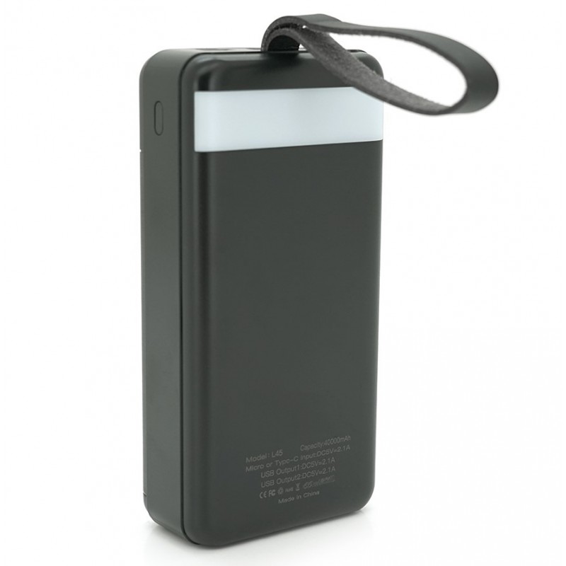 Універсальна мобільна батарея Lionpatton L45 40000mAh Black (LIONPATTON L45/38067)