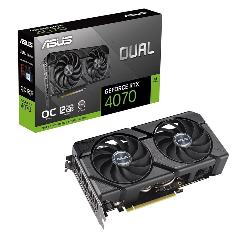 Відеокарта GF RTX 4070 12GB GDDR6 Dual EVO OC Asus (DUAL-RTX4070-O12GD6-EVO)