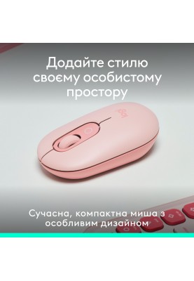 Миша бездротова Logitech Pop Mouse with Emoji Rose (910-007413)