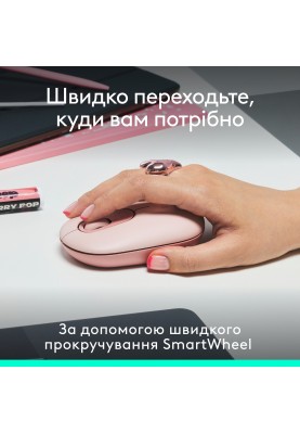 Миша бездротова Logitech Pop Mouse with Emoji Rose (910-007413)