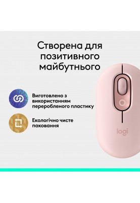 Миша бездротова Logitech Pop Mouse with Emoji Rose (910-007413)