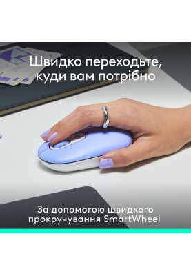 Миша бездротова Logitech Pop Mouse with Emoji Lilac (910-007414)