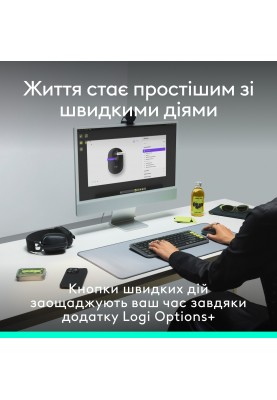 Миша бездротова Logitech Pop Mouse with Emoji Graphite (910-007412)