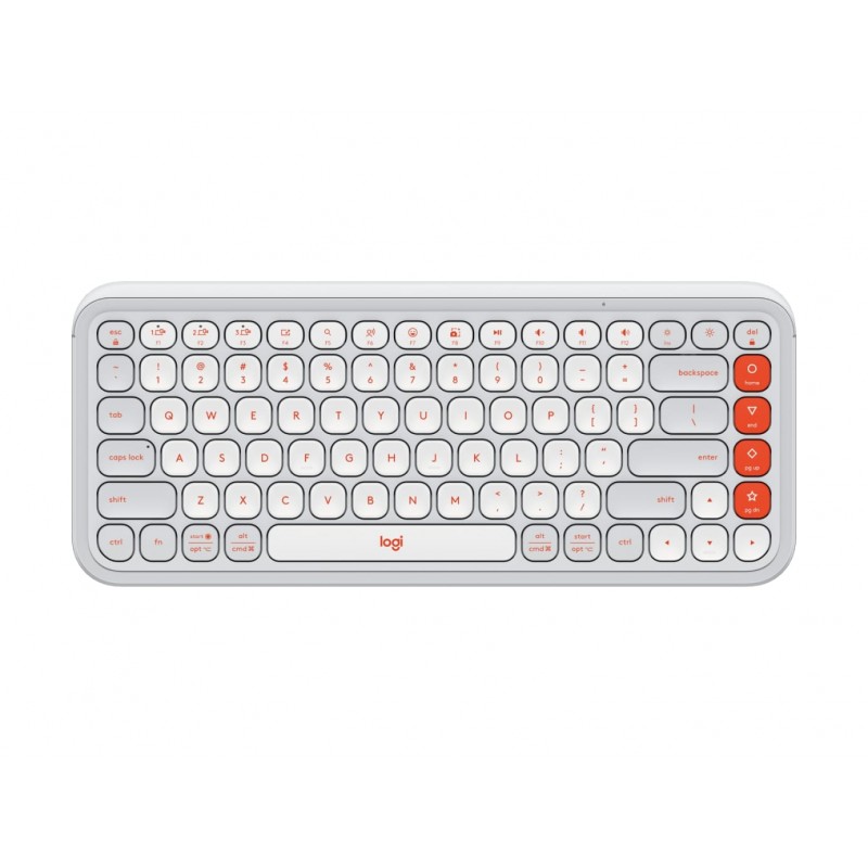 Клавiатура бездротова Logitech Pop Icon Keys Off White (920-013072)